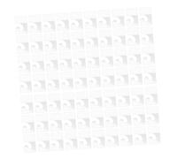 INOOMP 200 Pezzi Etichette Trasparenti Autoadesive Foro Rotondo in PVC 27x42 Mm per Linguette Adesive da Appendere, Resistenti a Olio e Acqua, per Esposizione al Dettaglio