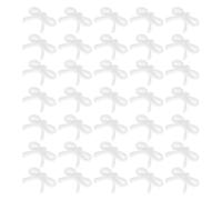 INOOMP 200 Pezzi Mini Fiocchi in Resina Bianco Nastro Fluente, Accessori Delicati e Facili da Incollare per Decorazioni Hanfu e Abbigliamento