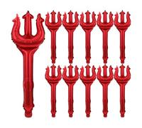 INOOMP 25 Pezzi Palloncino in Pellicola di Alluminio Rosso Corna da Diavolo a Forma Creativa, Decorazione Gonfiabile per Festa e Cosplay Adulti Halloween