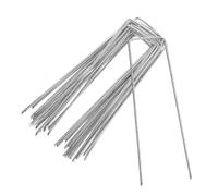 INOOMP 25 Pezzi Picchetti da Giardino in Acciaio Inossidabile 15cm Resistenti alle Intemperie per Fissaggio Telo Pacciamatura e Bordatura Aiuole Uso Esterno