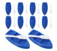 INOOMP 25 Set di Miniature in Resina di Barche a Remi - Modelli di Canoa con Remi - Mini Barche da Pesca in Miniatura per acquari, laghetti, paesaggi, Case delle Bambole e Decorazioni per Torte