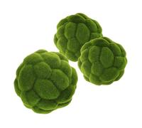 INOOMP 3 Pezzi Palla di Muschio simulata Palline Decorative per l'arredamento della casa Muschio Artificiale per Decorare Model Grass Ball Sfere Decorative plastica Green