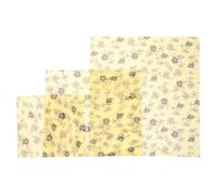 INOOMP 3 Pezzi Pellicola Riutilizzabile in Cera D'api per Alimenti, Avvolgibile Naturale, Facile da Pulire, per Conservare Freschezza e Isolare dal Contatto L'aria
