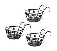 INOOMP 3 Pezzi Portavasi da Appendere in Antiruggine Supporto per Fioriera per Balcone Mensola Decorativa per Piante da ed Esterno per