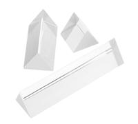 INOOMP 3 Pezzi Prisma di insegnamento ottico prismi equilateri prismi per la scienza dei attrezzatura per esperimenti di fisica cubo del prisma ottico cristallo Trasparente