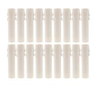 INOOMP 30 Pezzi Manicotti Copriportacandele in Plastica Bianca Ø25x100mm Antigoccia Protezione Calore per Candelabri Lampadari Vintage Uso Domestico Ristoranti Hotel