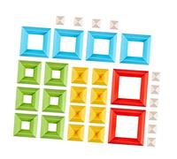INOOMP 30Pezzi Costruzione Educativi per Colorabili Giocattoli Interattivi per Sviluppo Cognitivo e Manipolativo per Apprendimento