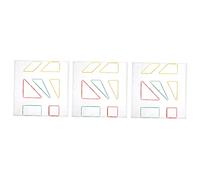 INOOMP 3sets Tavole Geometriche Plastica Per Ragazzo Ragazza Strumenti Didattici Per Apprendimento Della Geometria Giocattoli Educativi Per Scuola e Primaria