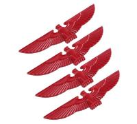 INOOMP 4 Pezzi Adesivo 3d per Auto in Metallo a Forma di Aquila Rossa, Resistente alle Intemperie e Protegge la Vernice, per Decorazioni Esterne e Accessori per Veicoli