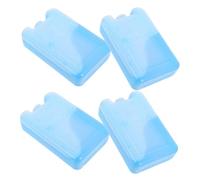 INOOMP 4 Pezzi Blocchi di Ghiaccio Riutilizzabili per Raffreddamento Plastico Blu ad Alta Densità, Effetto Refrigerante Prolungato per Necessità Quotidiane e Impiego Domestico