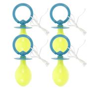 INOOMP 4 Pezzi Ciuccio Gigante Finto in Plastico per Adulti Accessorio Divertente e Facile da Pulire per Feste Halloween e Costumi Party