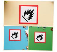 INOOMP 4 Pezzi Etichette Antincendio Riflettenti per Rifiuti Adesivi Sicurezza Facili da Installare per Scuole Parchi e Spazi Pubblici Promuovono Consapevolezza Antincendio
