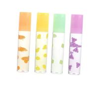 INOOMP 4 Pezzi Lucidalabbra Trasparente alla Frutta per Ragazze, Idratante e Non Stimolante, Balsamo Labbra per Labbra Secche, per Compleanni e Ogni Occasione Stili multipli