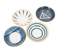 INOOMP 4 Pezzi Piatto per Salsa in Ceramica Giapponese, Piccolo | Condimenti e Antipasti, Lavorazione Fine, Uso Quotidiano, Stile Semplice, Sano, Grazioso Colore Casuale