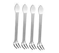 INOOMP 4 Pezzi Rastrello Da Giardino Rastrello Per Bonsai Rastrello a Mano Del Coltivatore Utensile Manuale Per Coltivatore Da Giardino Coltivatore a Mano Argento Acciaio Inossidabile