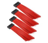INOOMP 4 Pezzi Testa di Scopa Rossa in Pp e Acciaio per Spazzatrice da Strada, Accessorio Efficiente per Pulizia ad Alta Efficienza in Vari Scenari di Pulizia