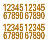 INOOMP 4 Set Fragile Adesivo Numeri Riflettenti Impermeabili in Pet per Cassette Postali e Finestre, Adesivi Numero Civico Giallo per Porta Esterno
