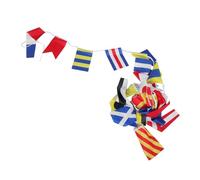 INOOMP 40 pezzi Bandiere Codice Internazionale di Segnalazione Marittima Tessuto Resistente e Antisbiadimento per Decorazioni Barche e Navi e Feste Tema Marino per Yacht Navi Mercantili