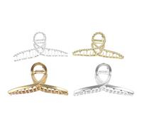 INOOMP 4pezzi Fermagli per Chioma in Lega Dorata e Argento, Clip Eleganti Antiscivolo per Donne, la Vita Quotidiana e Uscite