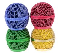 INOOMP 4pezzi Rete Di Ricambio Per Microfono Colorata in Metallo Copertura Microfono Accessori Parti Senza Filo