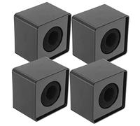 INOOMP 4pezzi Supporto Per Microfono Quadrato Logo Stazione Microfono Per Interviste Discorsi e Canti Design Ergonomico e Resistente