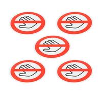 INOOMP 5 Adesivi Segnale di Avvertimento Vietato Toccare Diametro 25 Mm, Etichette Adesive per Sicurezza Dispositivi Pericolosi, Cartelli Segnaletici Autoadesivi per Superfici Lisce