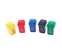 INOOMP 5 Pezzi Mini spazzatura può modellare cestino della casa delle bambole Cash può piccolo Bambola pattumiera da tavolo di sabbia mini bidone della spazzatura Piccolo cestino