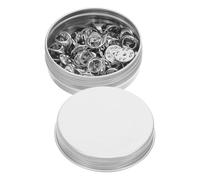 INOOMP 50 Pezzi Dorsi di Sicurezza per Spille in Rame Argento Scatola di Conservazione Organizzata per Spille da Revers e Distintivi Resistenti All'ossidazione
