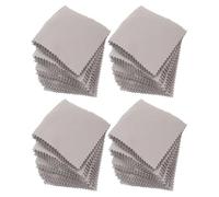 INOOMP 50 Pezzi Panno Scamosciato 8x8cm per Pulizia Gioielli e Orologi, Morbido, Portatile, per Cura e Lucidatura Sicura