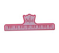 INOOMP 5pezzi Clip Per Spartiti Musicali Per Pianoforte in Plastica Design Tastiera Clip Multifunzione Per Pagine Di Libri Musicali Supporto Per Spartiti Gialle Rosse Verdi Blu e Nere Per