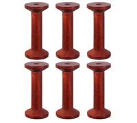 INOOMP 6 Pezzi Bobine di Vuote in Legno Vintage Eleganti Porta Rocchetti per Cucito e Ricamo, 3,5x7,5 Cm, per Cucito a Casa e Sartoria Professionale
