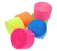 INOOMP 6 Pezzi di Striscia Decorativa di Palloncini in Carta Crespa Fluorescente Neon, Streamer per Feste Luce Nera, Accessori per Matrimoni e Compleanni, Decorazioni Colorate per Eventi