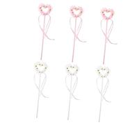 INOOMP 6 Pezzi Oggetti Di Scena Delle Fate Giocattoli Bastoni Fata Bastoncini Delle Fate Delle Ragazze Bastoncini Di Bacchette Magiche Stick Fati Nastro