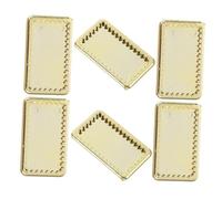 INOOMP 6 Pezzi piatto d'oro Miniature casa arredamento stoviglie per bambole decorazione della scena della cucina piccolo di vassoio mini piatti plastica Golden