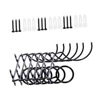 INOOMP 6 pezzi Porta Vino da Parete in Ferro Nero Supporto Bottiglia Singola Creativo per Cantinetta Vino Muro Stabile e Accessibile per Casa Bar e Ristorante