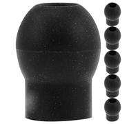INOOMP 6 Pezzi Punte Auricolari per Stetoscopio in Pvc Nero, Ricambio Manuale