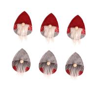 INOOMP 6 Pezzi Sacchetti Porta Posate Natalizi Rosso e Grigio Borse per Forchette e Coltelli Decorazioni Tavola Natale per Feste e Pranzi Festivi