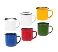 INOOMP 6 pezzi Tazze Smaltate Colorate Spesse per Bevande Calde e Fredde Bicchieri Retrò in Smalto per Bar Facili da per Latte e Tè