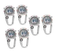 INOOMP 6 Pz orologio da tasca all'aperto orologio da polso per uomo orologio da tasca con fibbia clip- watches for men orologio con clip in metallo in metallo sull'orologio