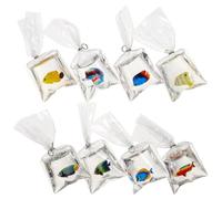 INOOMP 8 Pezzi Ciondolo Pesce in Resina Trasparente Decorativo e Versatile, Mini Forma di Pesce Pagliaccio per Ufficio e Vacanze, Accessorio Unico alla Moda Colore Casuale