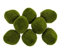 INOOMP 8 Pezzi Pietre Decorative Finte Verdi Muschio Artificiale per Giardino e Piante in Vaso, Dettagli Realisticamente Definiti in Schiuma e Tessuto, Uso Lungo Termine