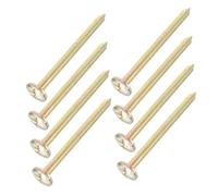 INOOMP 8 Pezzi Unghia per unghie marcatori della linea di proprietà. unghie in acciaio da giardino chiodi da giardinaggio pali per la marcatura Acciaio inossidabile Golden