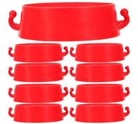INOOMP 9 maglie di collegamento per catena di coni stradali con ganci e | Connettore per catena di coni stradali in plastica leggera, per barriere di parcheggio, cantieri edili, coni di segnalazione