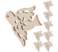 INOOMP Abbellimenti Decorazioni in Legno Beige 20 in Legno Pezzi a Forma di Colomba della Pace per Progetti di Bricolage e Artigianato Creativo