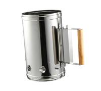 INOOMP Accendifuoco Barbecue con Manico in Legno Isolante Accendi Carbonella Rapido e Uniforme Strumento per Braciere da Campeggio con Flusso d'Aria Variabile e Protezione Termica