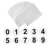 INOOMP Adesivi Numerici Rotondi Autoadesivi 6000 Pezzi, Etichette Numerate in Carta Bianca, Design Rimovibile per Ufficio e Casa