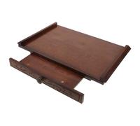 INOOMP Altare buddista a parete con ripiano estraibile. | Statua da tempio in legno da 16×10 pollici, supporto per santuario, offerta domestica, spazio sacro, incenso, tributo
