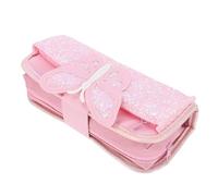INOOMP Astuccio la Scuola Rosa Oxford e Pu Grande Capacità e Design Inserti, per Piccoli Oggetti e Nastro, per Back To School Party Studenti
