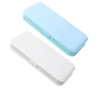 INOOMP Astuccio Scuola in PP Opaco, Mini Scatola Portapenne 2 Pezzi | Oggetti per Scuola e Matite, Apertura Facile, Protezione, per Zaini e Classe, per Genitori e Scrittori Colore Casuale