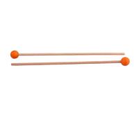 INOOMP Bacchette per Percussioni in Legno Acero Testa Grande Arancione, Mallet per Glockenspiel e Strumenti a Percussione, Uso Educativo Precoce e Durata Garantita
